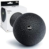 BLACKROLL® BALL 12 Faszienball (12 cm), kleine Faszienkugel für die punktuelle Selbstmassage, Massageball zur Behandlung von Muskelverspannungen, mittlere Härte, Made in Germany, Schwarz