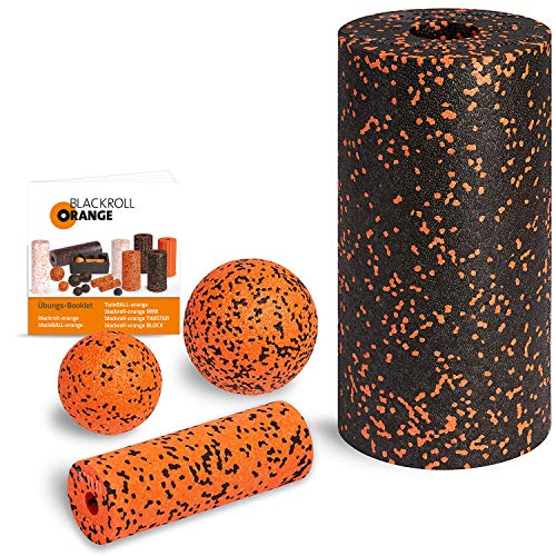 Blackroll Orange (Das Original) Starter Set mit 2x Faszien-Rolle & 2x Massageball, inkl. Booklet